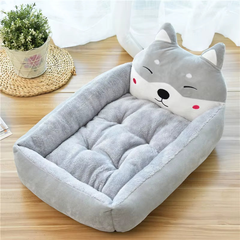Cute Cartoon Pet Beds for Small Medium or large Dogs. Winter Warm Puppy or Cat Sofa Bed Washable