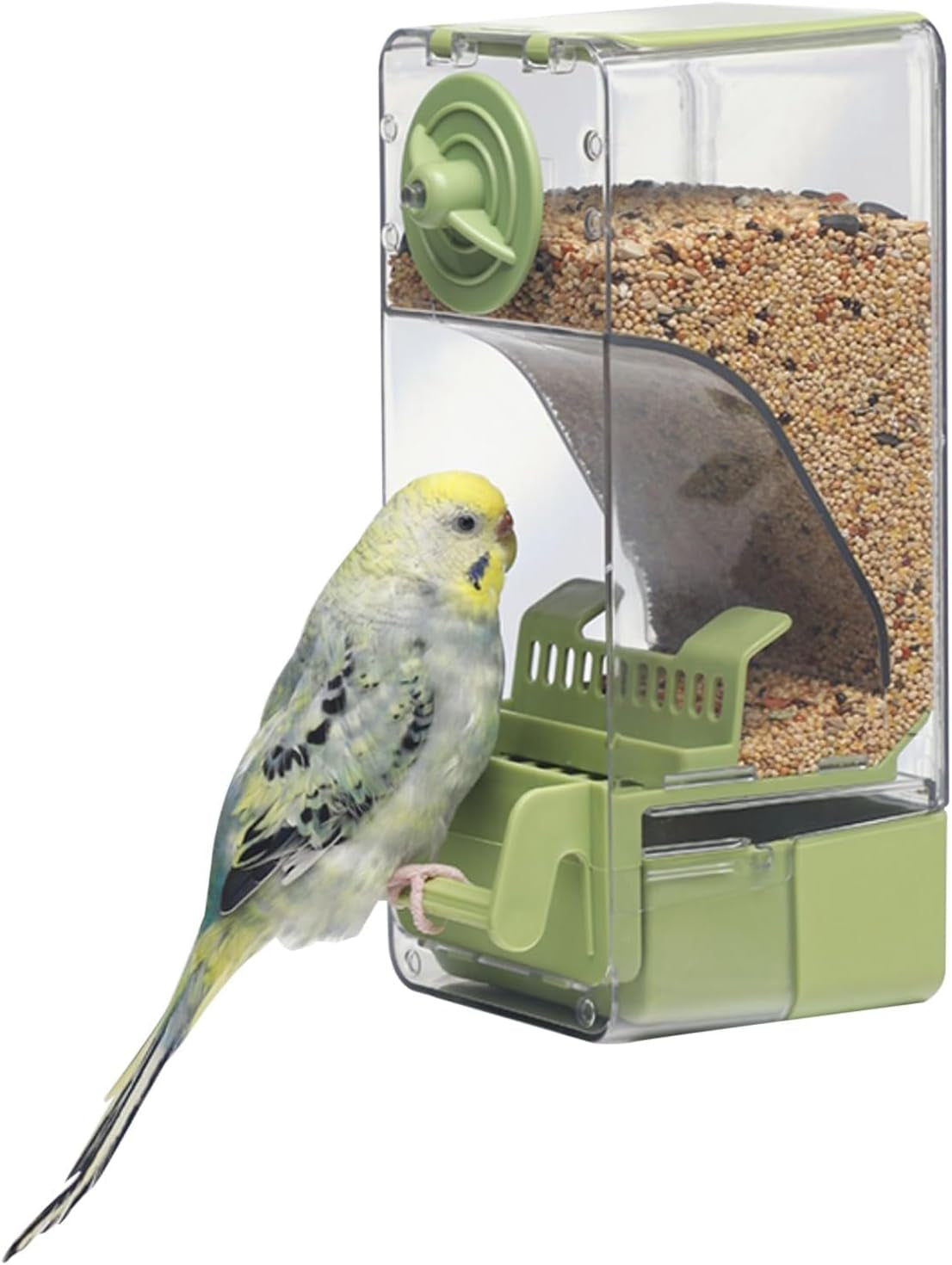 Automatic Bird Feeder, Bird Cage Feeder with Perch