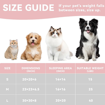 Cozy 20" Cat & Small Dog Bed - Calming Indoor Pet Bed for Ultimate Comfort