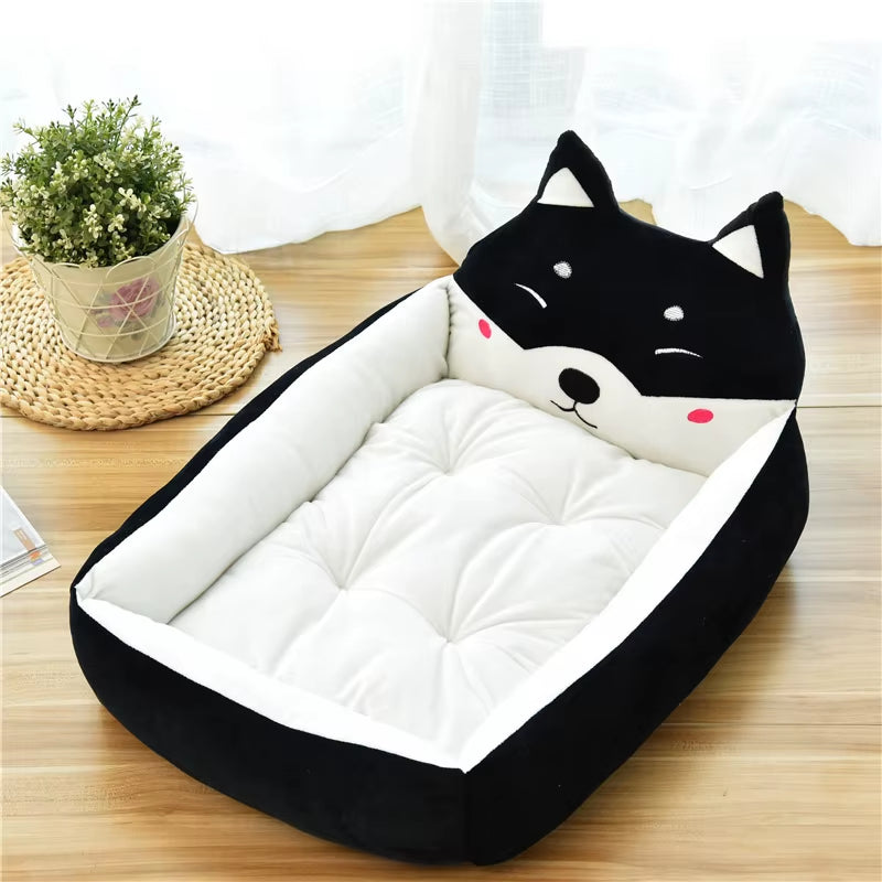 Cute Cartoon Pet Beds for Small Medium or large Dogs. Winter Warm Puppy or Cat Sofa Bed Washable