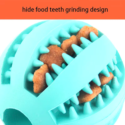 Natural Rubber Pet Dog Toys Dog Chew Toys Tooth Cleaning Treat Ball 
