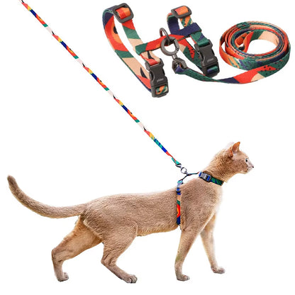 Keep Your Feline Friends Safe & Stylish with Our Adjustable Escape-Proof Cat Harness & Leash Set! 🐾✨ Perfect for All Sizes!
